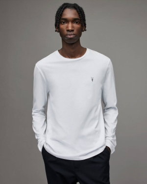 Allsaints Brace Tonic Long Sleeve Crew T-shirt Herr Vita | SE.MD119E-437