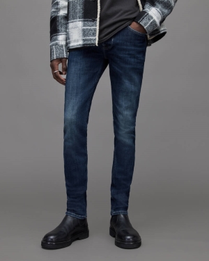 Allsaints Cigarette Mager Jeans Herr Indigo | SE.ME064W-21