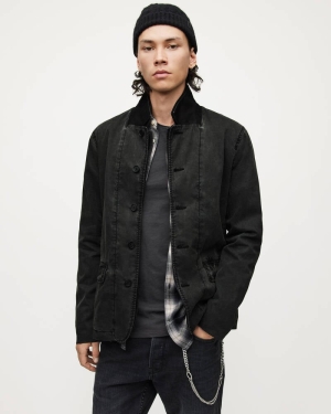 Allsaints Creeded Blazer Jacka Herr Svarta | SE.MJ048X-7838