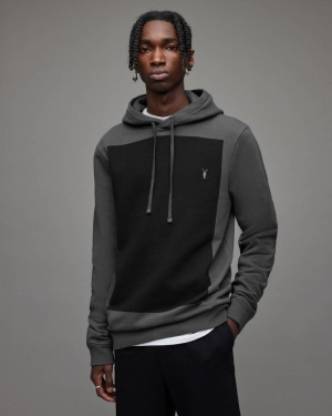 Allsaints Lobke Pullover Hoodie Herr Grå | SE.MF041X-7822