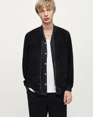 Allsaints Ronan Mocka Bomber Jacka Herr Svarta | SE.ML075U-5