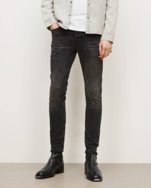 Allsaints Ronnie Extra Mager Jeans Herr Svarta | SE.ME045V-162