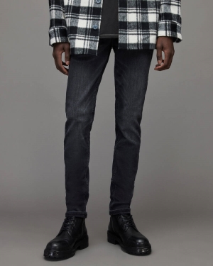 Allsaints Ronnie Extra Mager Jeans Herr Svarta | SE.ME061X-162