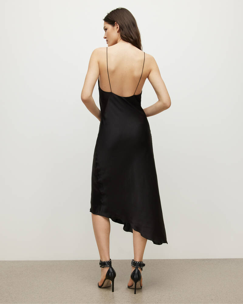 Allsaints Alexia Midi Klänning Dam Svarta | SE.WD432W-5