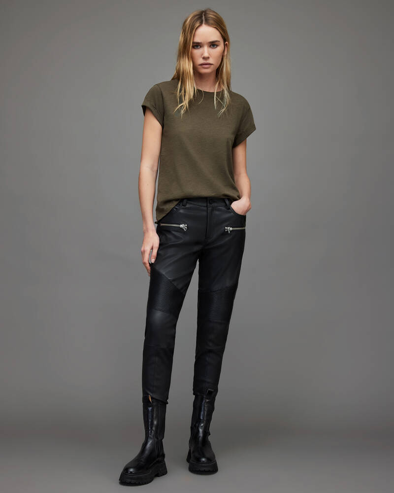 Allsaints Anna T-shirt Dam Olivgröna | SE.WM111S-8121