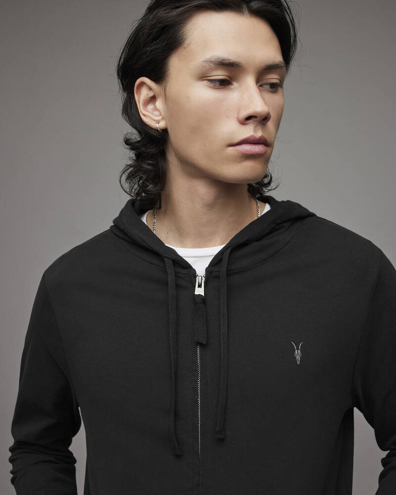 Allsaints Brace Brushed Bomull Hoodie Herr Svarta | SE.MF028H-451