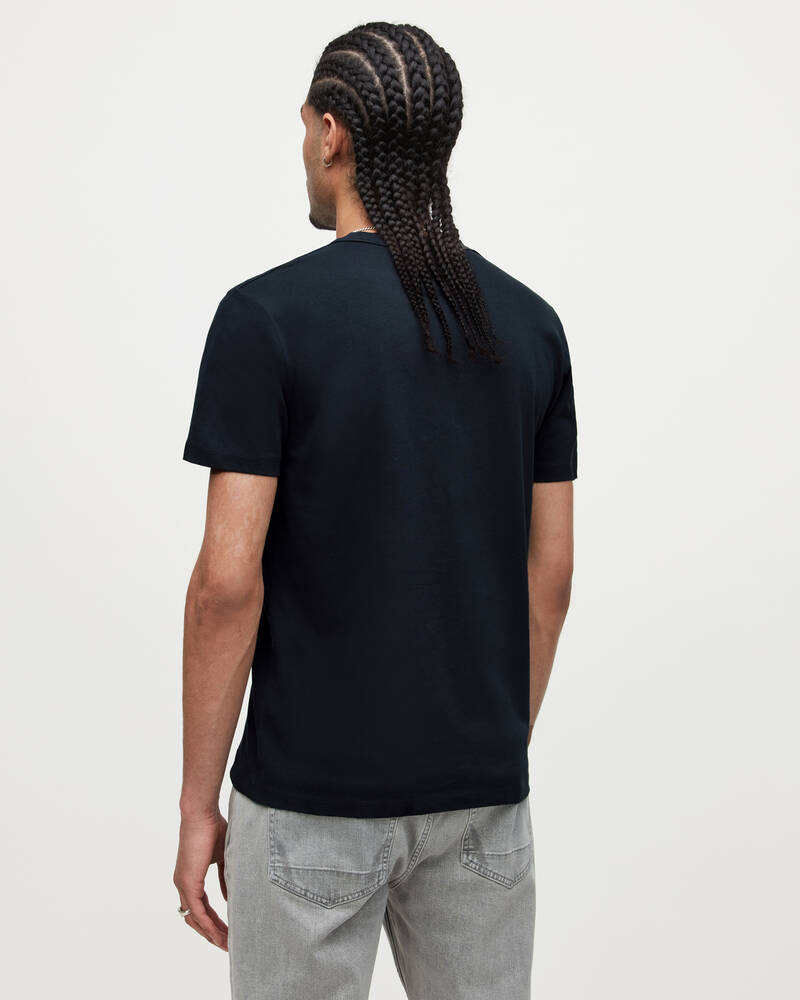 Allsaints Brace Contrast Brushed Bomull T-shirt Herr Svarta | SE.MD196S-162