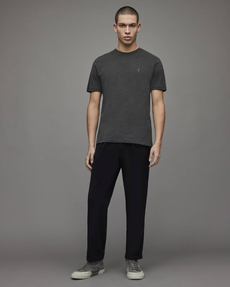 Allsaints Brace Crew Brushed Bomull T-shirt Herr Grå | SE.MD131G-811