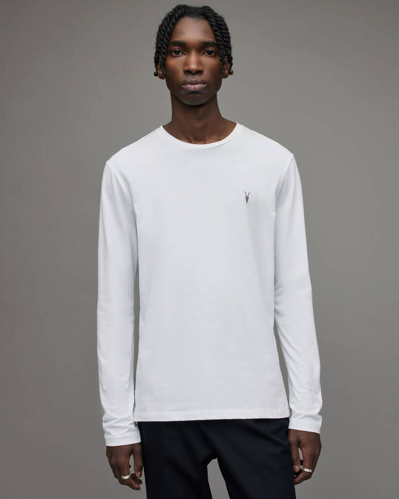 Allsaints Brace Tonic Long Sleeve Crew T-shirt Herr Vita | SE.MD119E-437