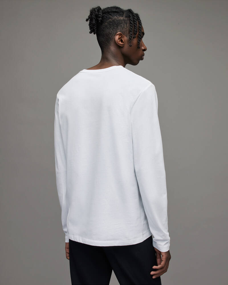 Allsaints Brace Tonic Long Sleeve Crew T-shirt Herr Vita | SE.MD119E-437