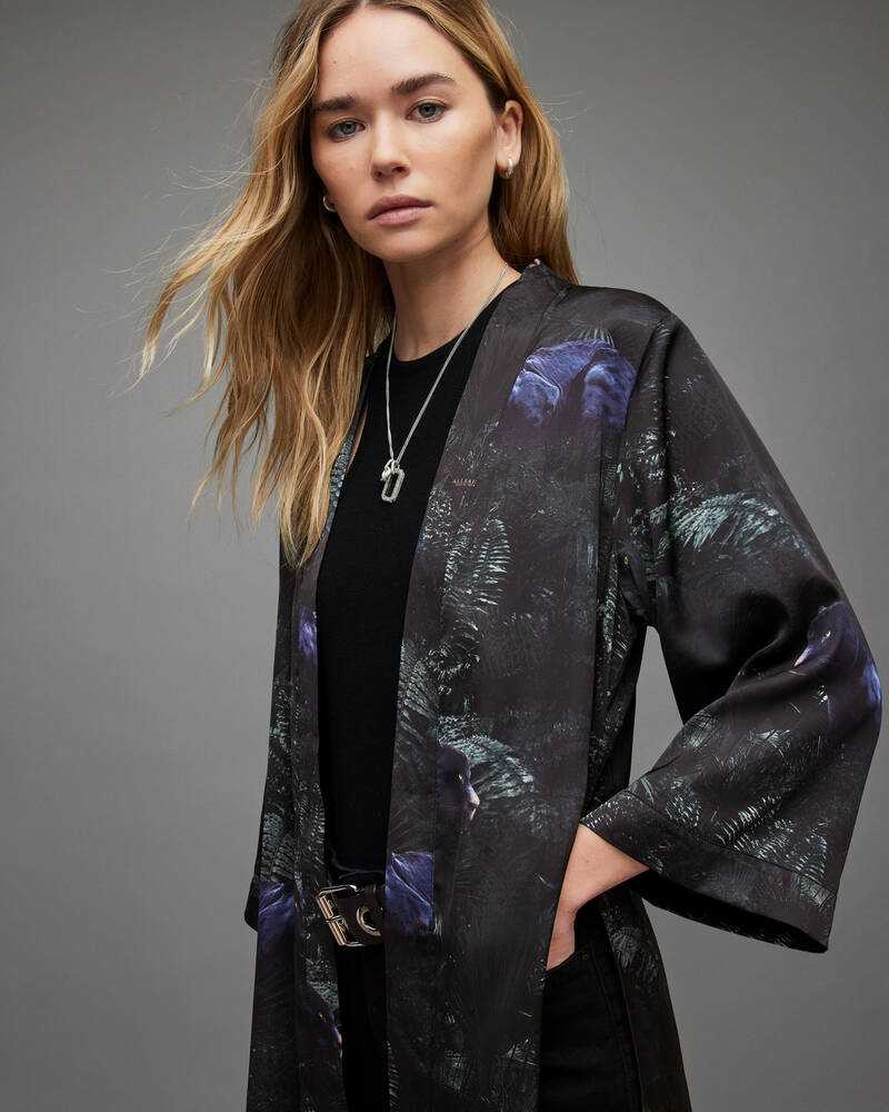 Allsaints Carine Kim Kimono Blast Dam Gröna | SE.WM218X-5406