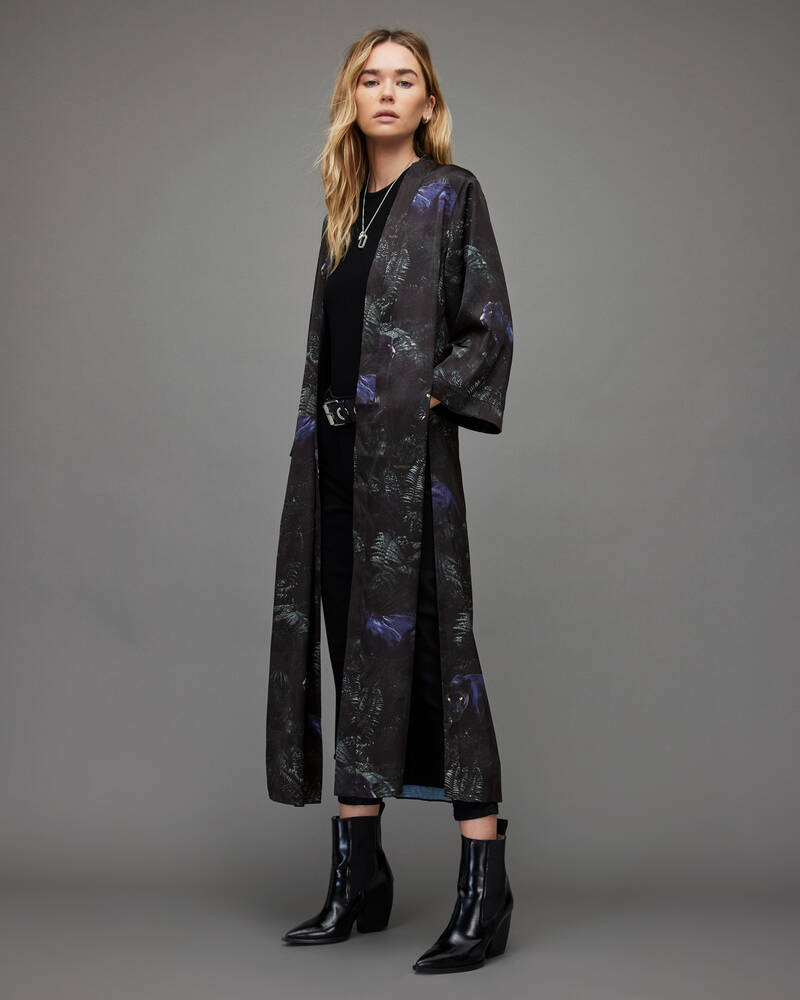 Allsaints Carine Kim Kimono Blast Dam Gröna | SE.WM218X-5406