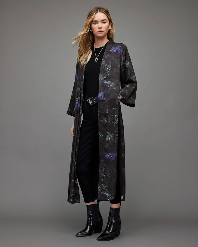 Allsaints Carine Kim Kimono Blast Dam Gröna | SE.WM218X-5406