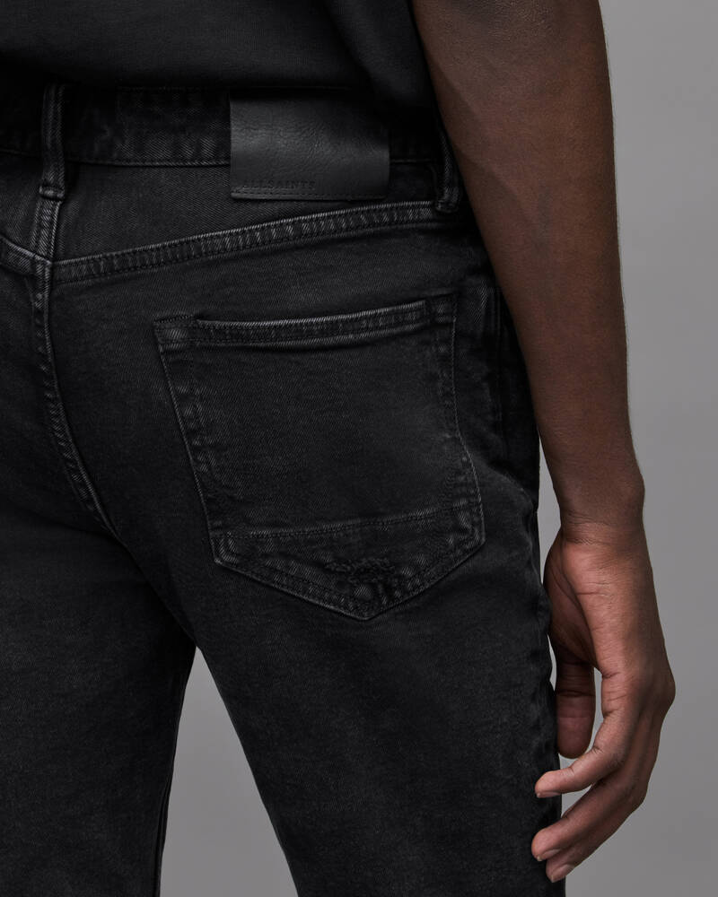 Allsaints Cigarette Damaged Mager Jeans Herr Svarta | SE.ME066W-5