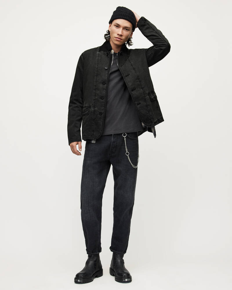 Allsaints Creeded Blazer Jacka Herr Svarta | SE.MJ048X-7838