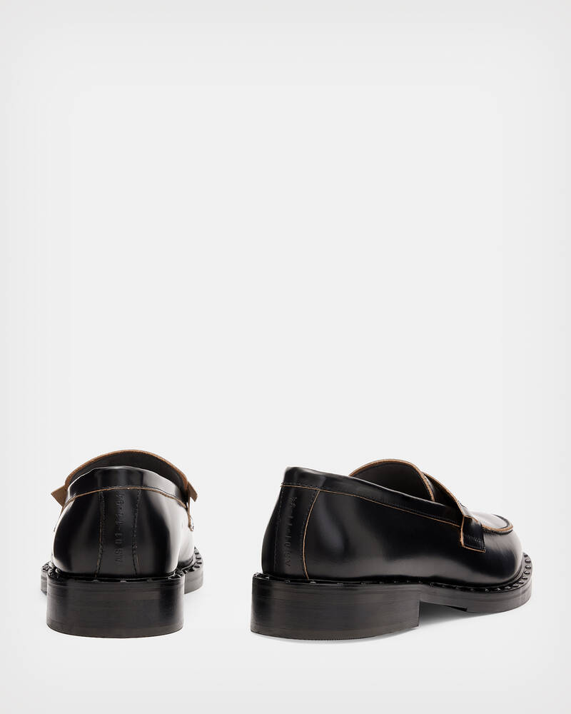 Allsaints Dalias Läder Loafers Tailoring Herr Svarta | SE.MZ564X-5