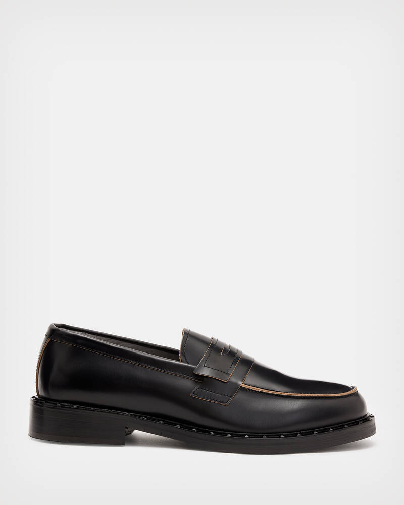 Allsaints Dalias Läder Loafers Tailoring Herr Svarta | SE.MZ564X-5