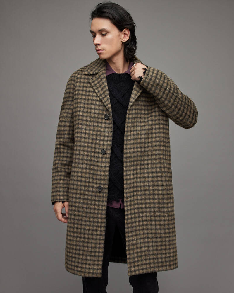 Allsaints Drumm Checked Rockar Herr Bruna | SE.MC037X-6