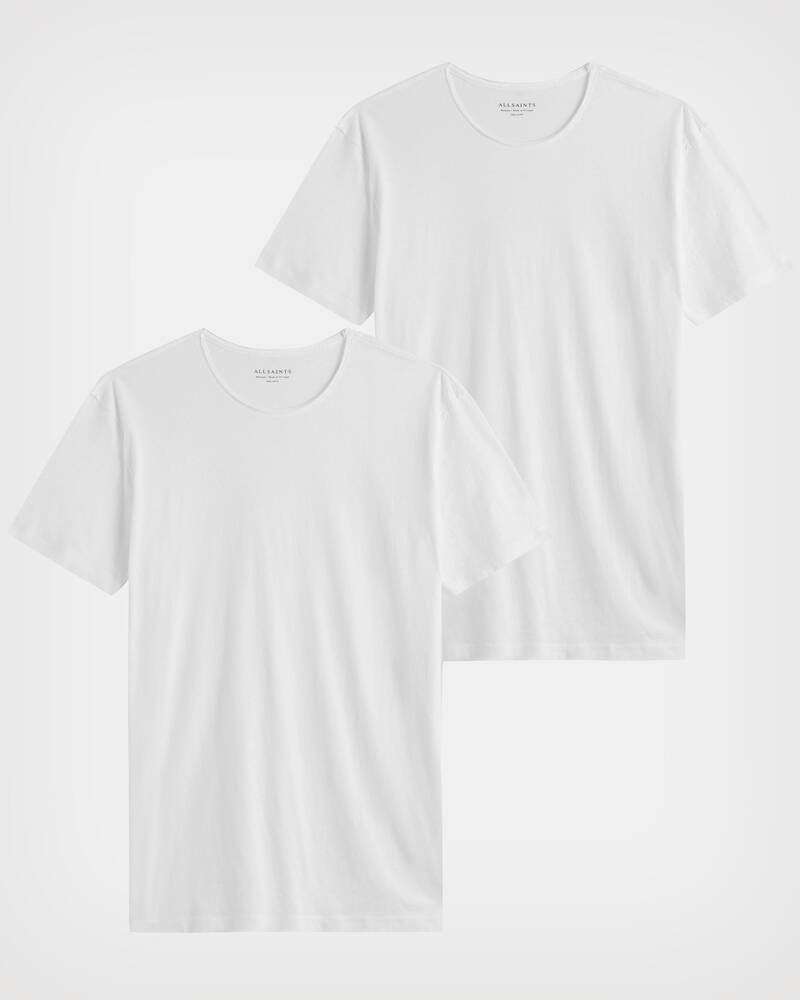 Allsaints Figure Crew 2 Packs T-shirt Herr Vita | SE.MD198S-10