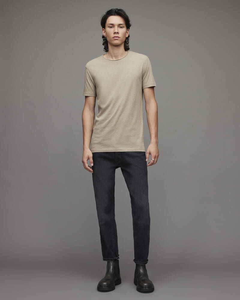 Allsaints Figure Crew T-shirt Herr Bruna | SE.MD022X-7745