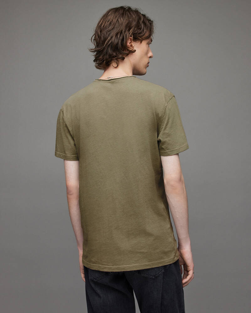 Allsaints Figure Crew T-shirt Herr Gröna | SE.MD023X-7672