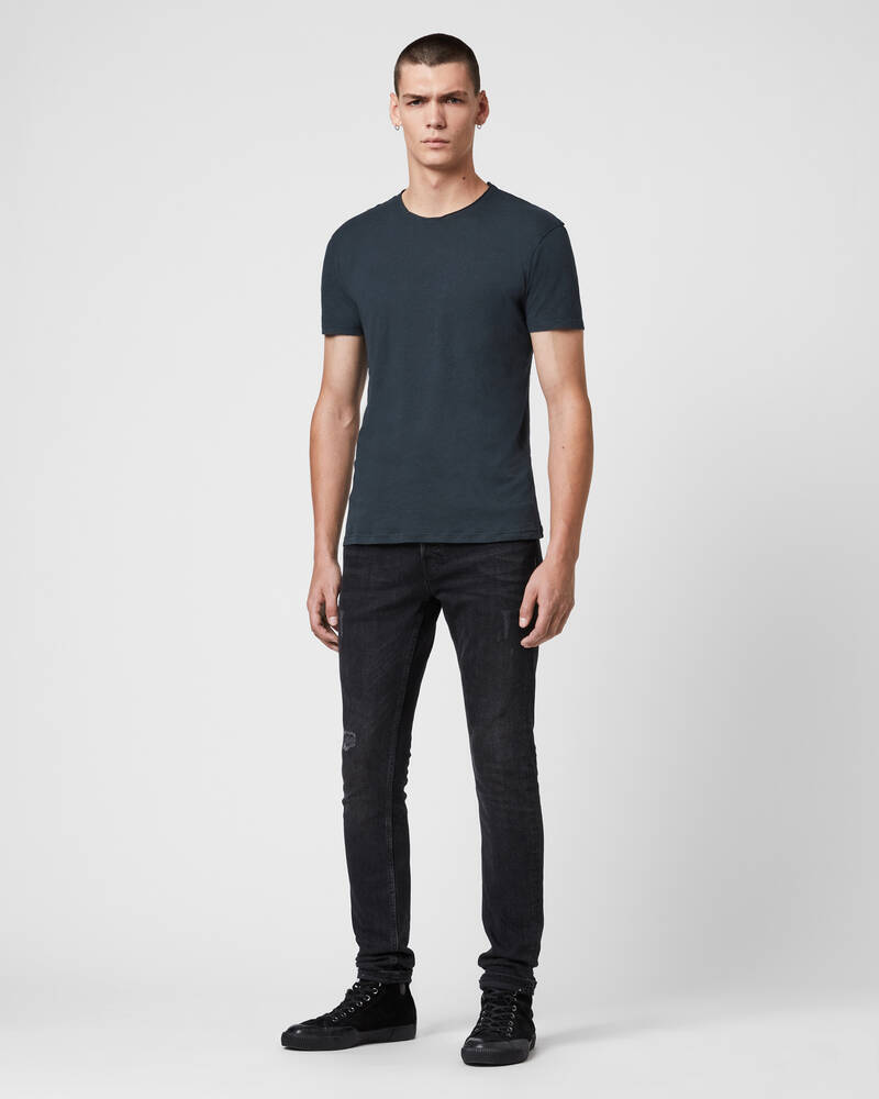 Allsaints Figure Crew T-shirt Herr Marinblå | SE.MD008G-3968