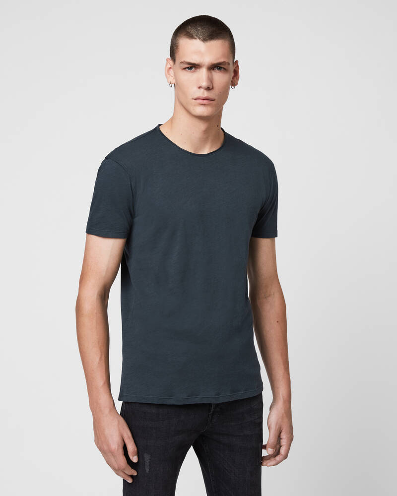 Allsaints Figure Crew T-shirt Herr Marinblå | SE.MD008G-3968