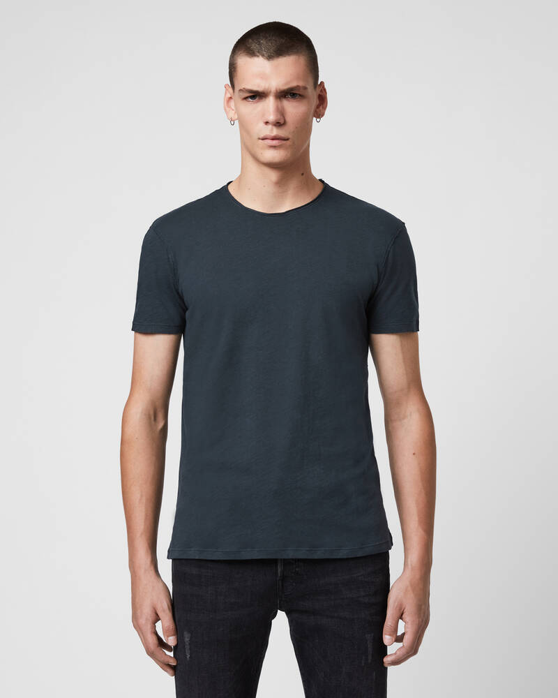 Allsaints Figure Crew T-shirt Herr Marinblå | SE.MD008G-3968