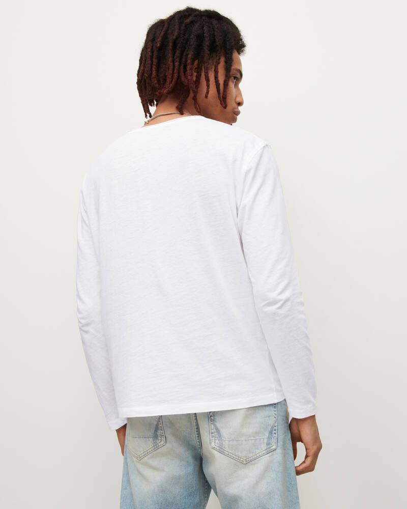 Allsaints Figure Long Sleeve Crew T-shirt Herr Vita | SE.MD059T-437