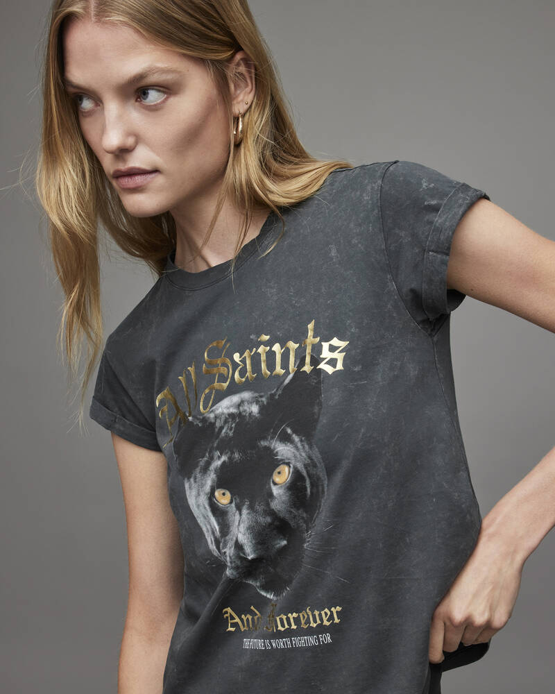 Allsaints Geminos Anna T-shirt Dam Svarta | SE.WG067X-162