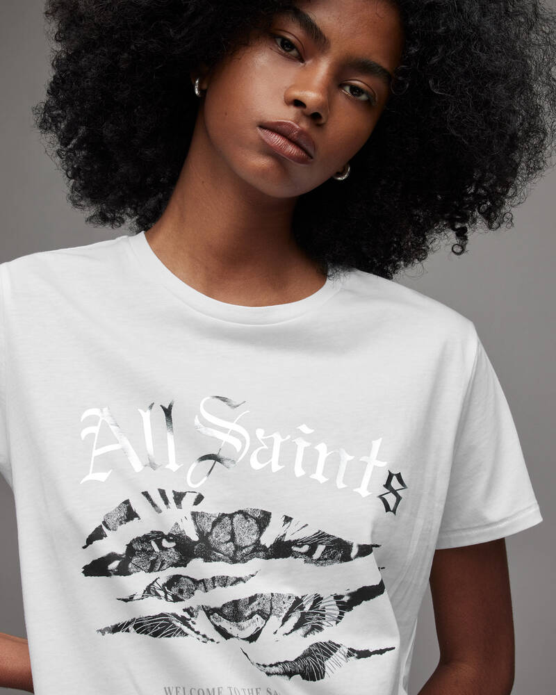 Allsaints Grace Ally T-shirt Dam Vita | SE.WG075X-437