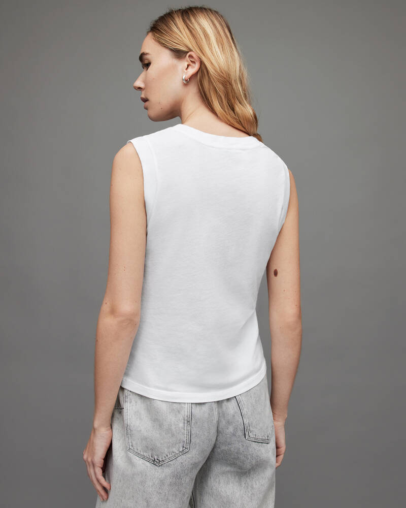 Allsaints Imogen Tank T-shirt Dam Vita | SE.WM221M-437