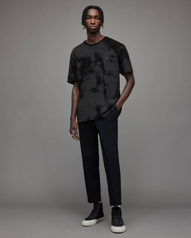 Allsaints Jadon Crew T-shirt Herr Svarta | SE.MD017X-604