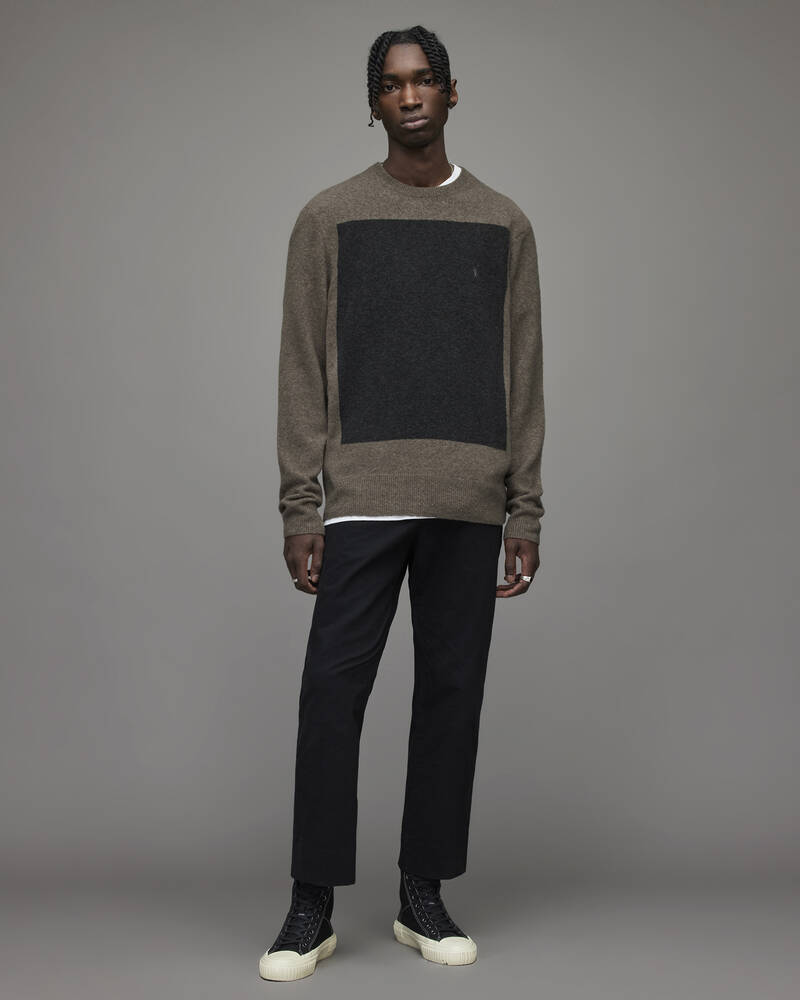 Allsaints Lobke Knit Crew Jumper Stickat Herr Grå | SE.MK187X-6694