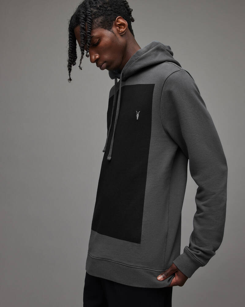 Allsaints Lobke Pullover Hoodie Herr Grå | SE.MF041X-7822