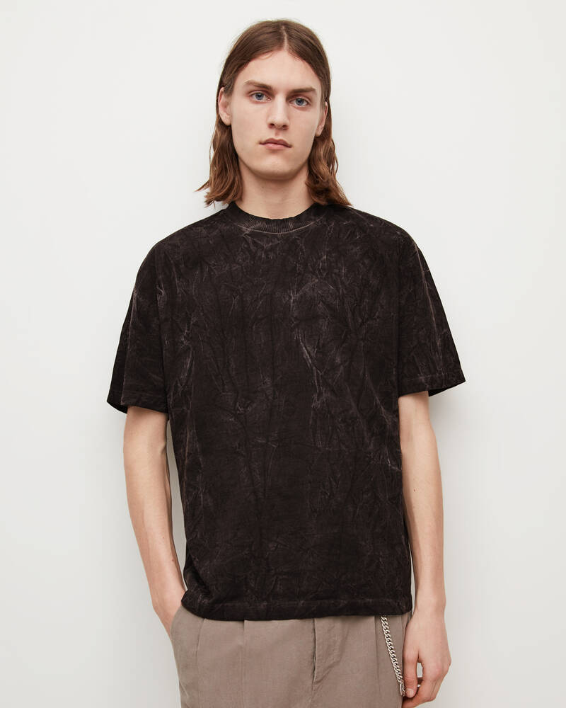 Allsaints Max T-shirt Herr Svarta | SE.MD091W-451