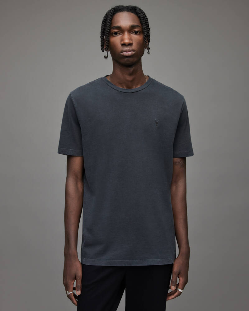 Allsaints Ossage Crew T-shirt Herr Blå | SE.MD069X-7819