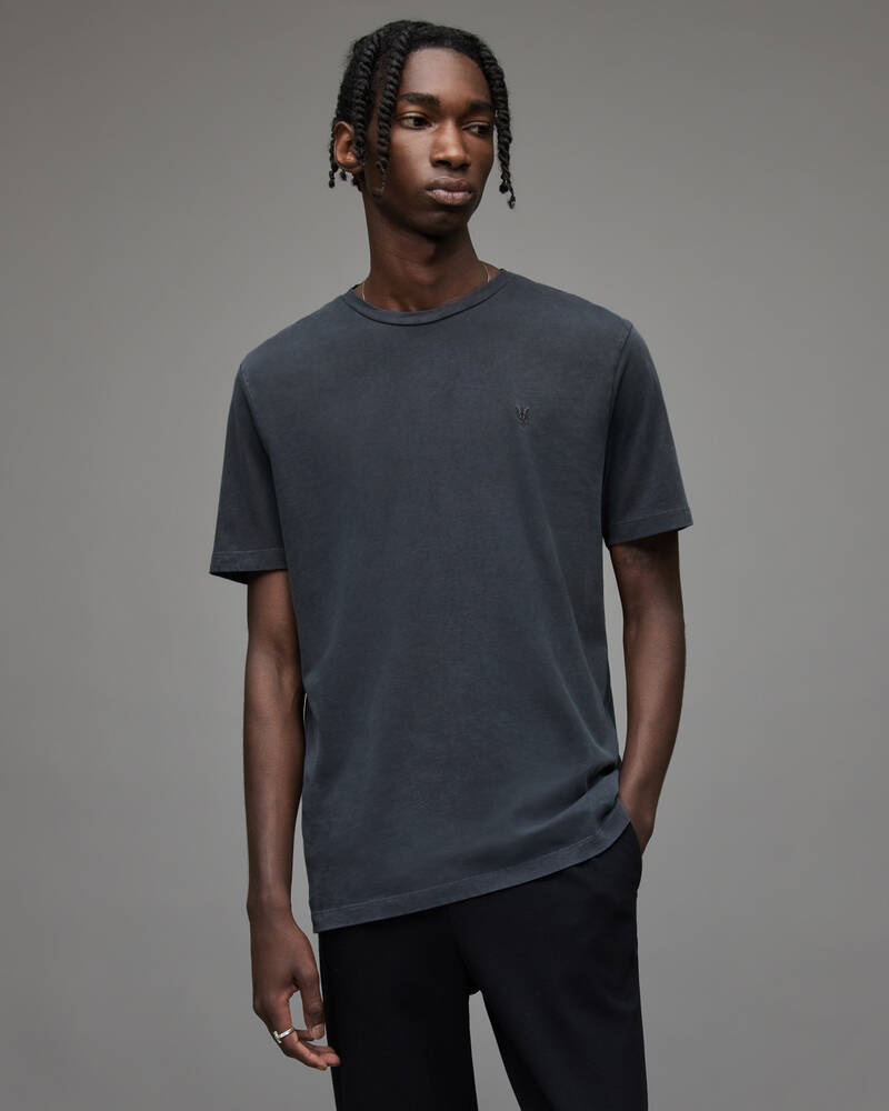 Allsaints Ossage Crew T-shirt Herr Blå | SE.MD069X-7819