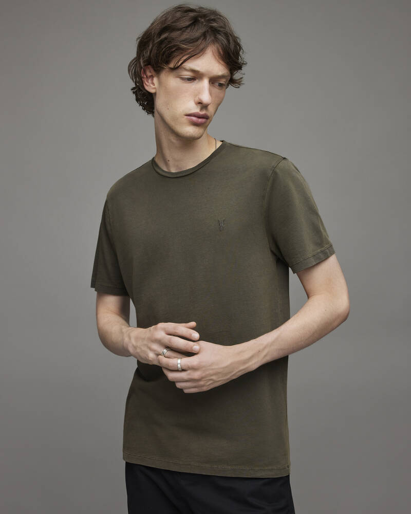 Allsaints Ossage Crew T-shirt Herr Bruna | SE.MD071X-7806