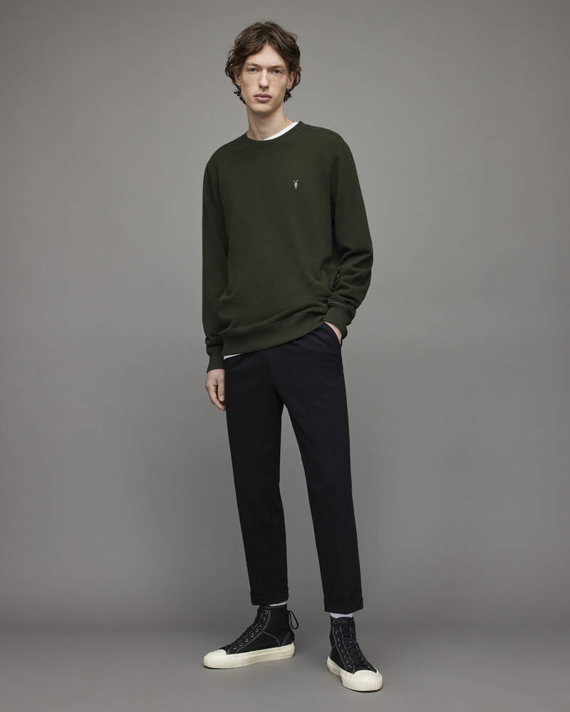 Allsaints Raven Crew Tröjor Herr Khaki Gröna | SE.MF026X-3836