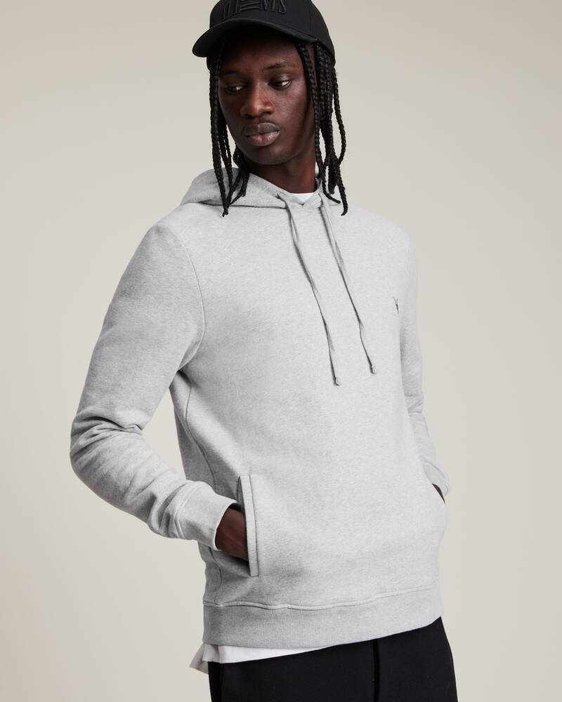 Allsaints Raven Pullover Hoodie Herr Grå | SE.MF064M-107