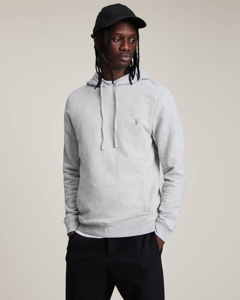 Allsaints Raven Pullover Hoodie Herr Grå | SE.MF064M-107