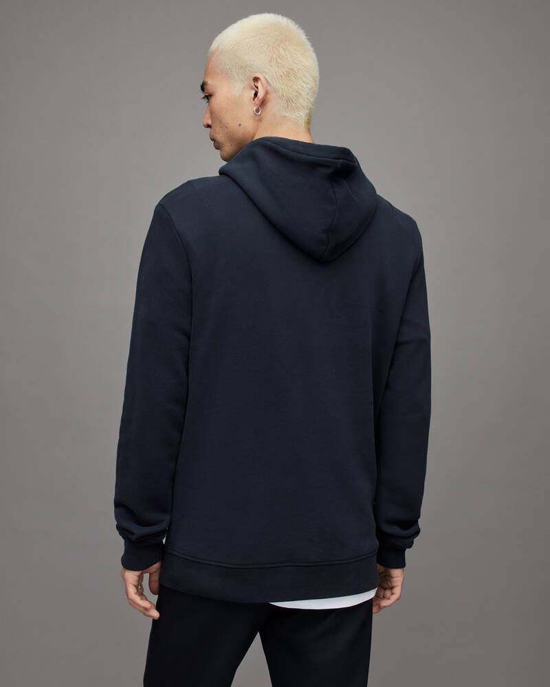 Allsaints Raven Pullover Hoodie Herr Mörkblå | SE.MF081X-6727