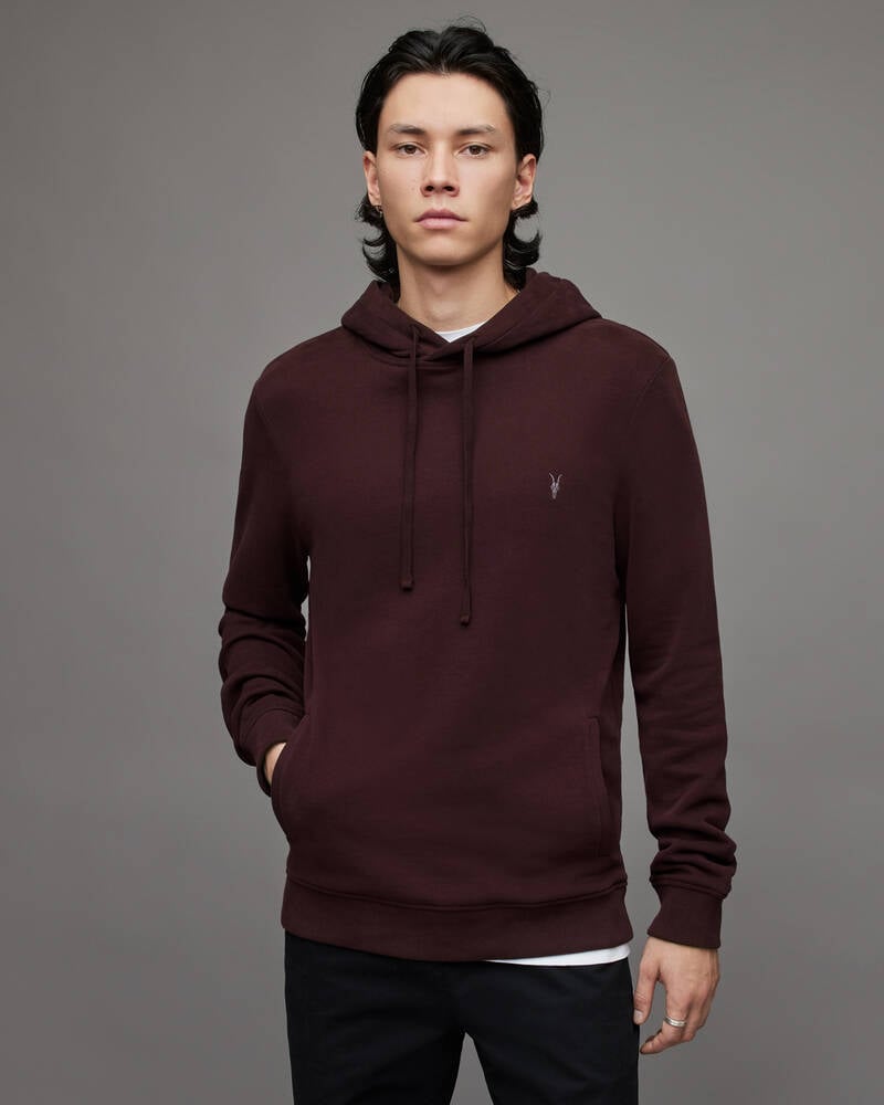 Allsaints Raven Pullover Hoodie Herr Röda | SE.MF080X-8013