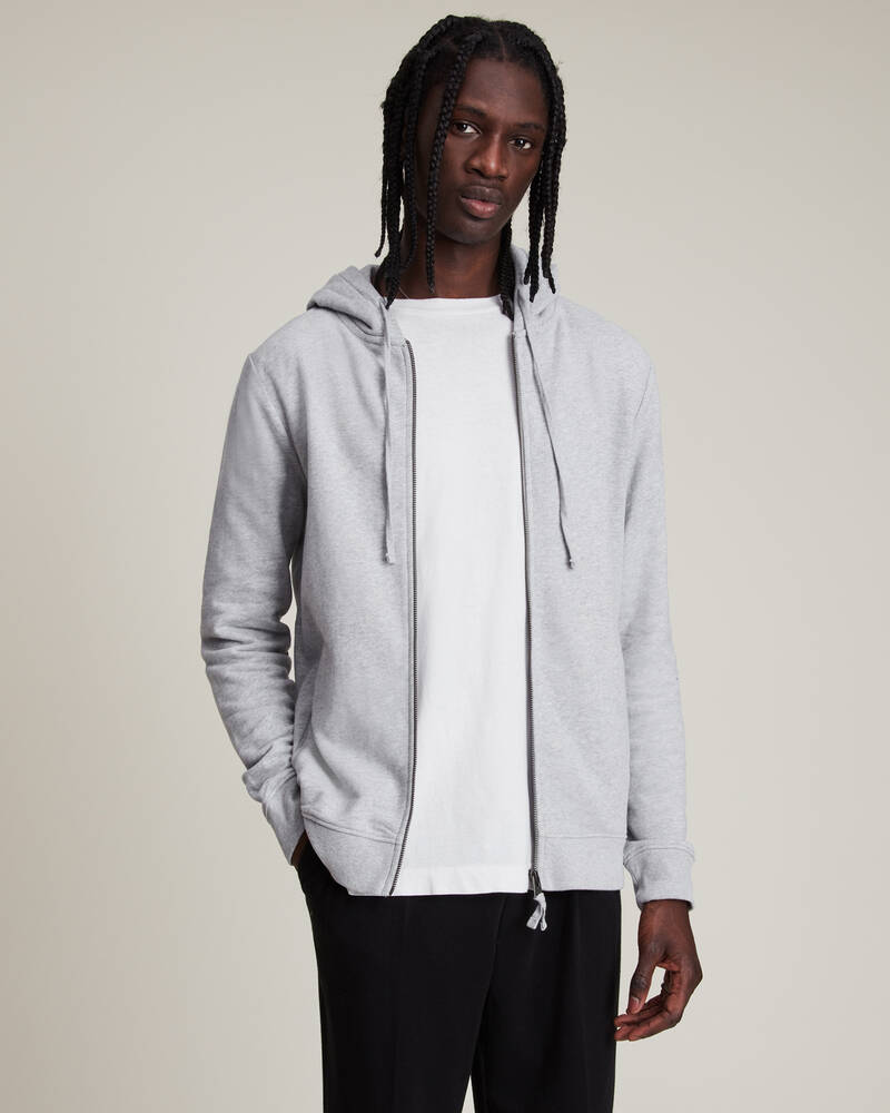 Allsaints Raven Zip Hoodie Herr Grå | SE.MF047K-107