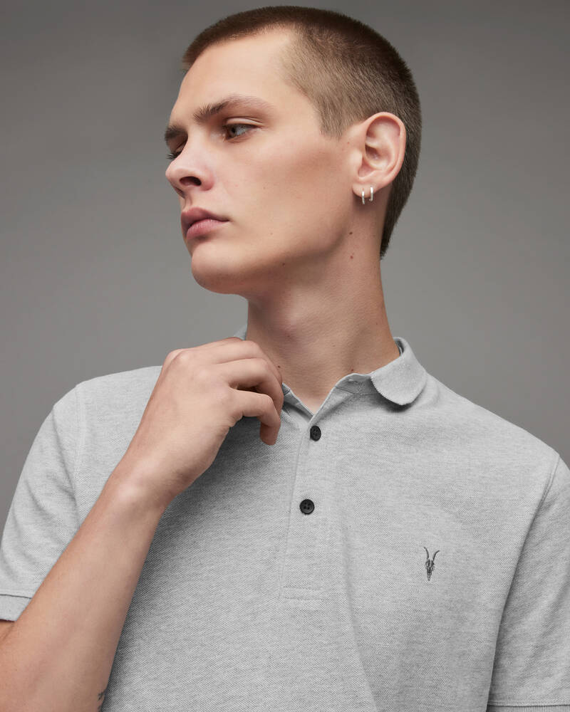 Allsaints Reform Korta Sleeve Shirt Piketröja Herr Grå | SE.MD051H-107