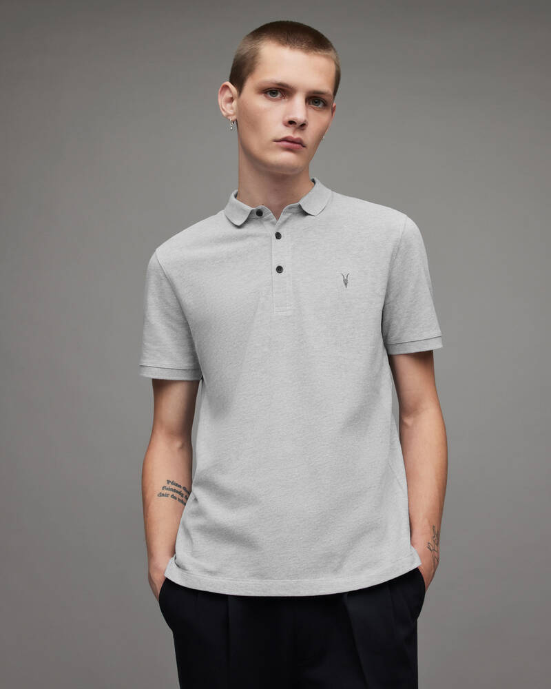 Allsaints Reform Korta Sleeve Shirt Piketröja Herr Grå | SE.MD051H-107