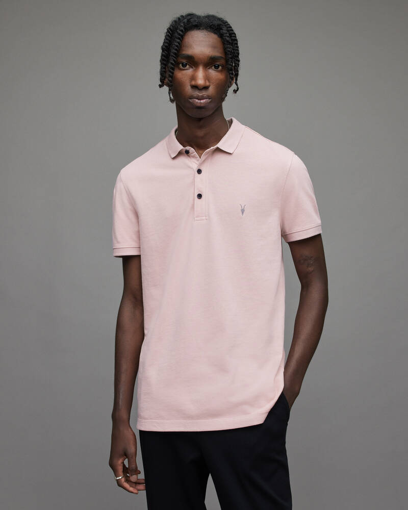 Allsaints Reform Korta Sleeve Shirt Piketröja Herr Lila Rosa | SE.MD252W-7506