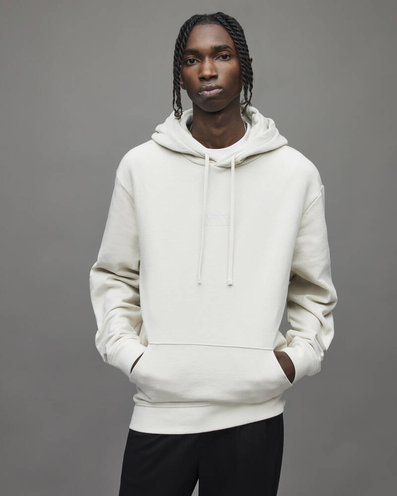 Allsaints Refract Pullover Hoodie Herr Fogged Ecru | SE.MG037X-7729