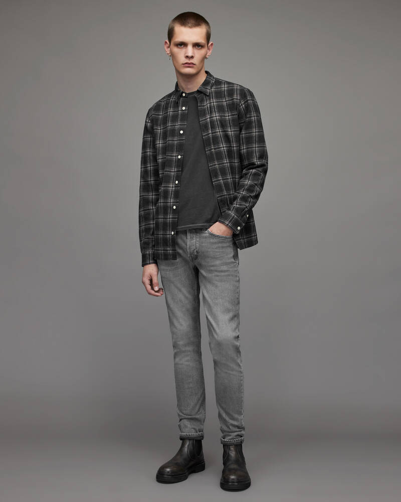 Allsaints Rex Slim Jeans Herr Grå | SE.ME063X-479